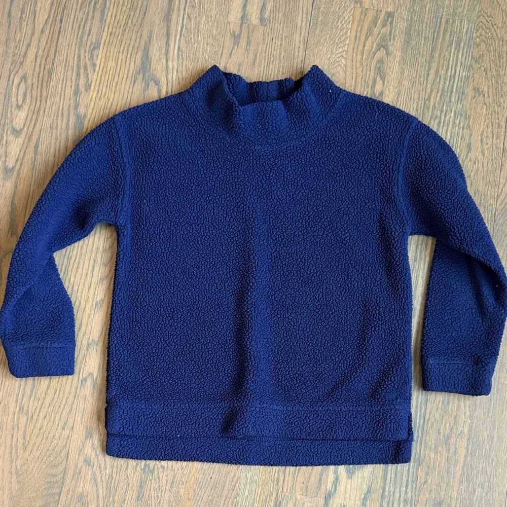 Vineyard Vines Kids Navy Blue Sherpa Pullover Sweater